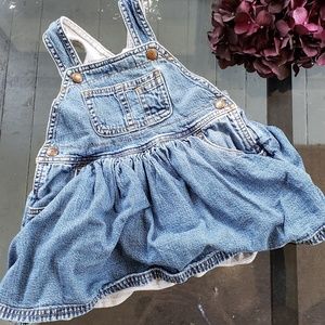 Baby Gap denim overall dress / skirt